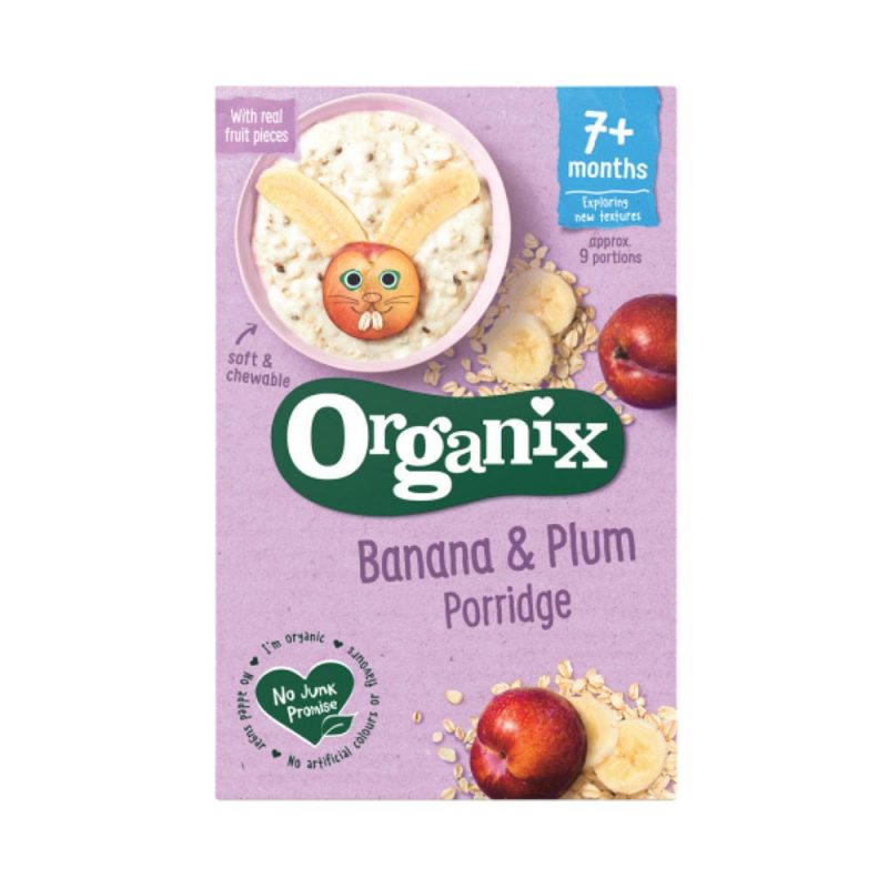 Organix Banana and Plum Organic Porridge 7 Months+ 200g